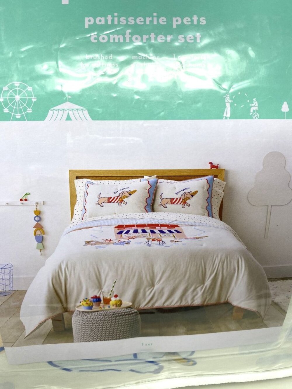 Target Full/Queen Paris Patisserie Scene Kids' Comforter Set - Pillowfort™ Dogs - Picture 6 of 14